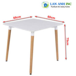 bàn cafe gỗ eames vuông nhập khẩu LAB07