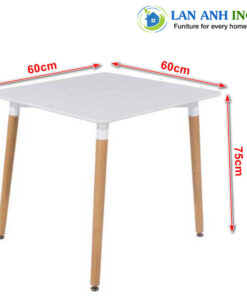bàn cafe gỗ eames vuông nhập khẩu LAB07