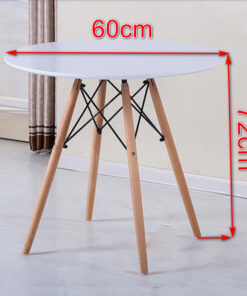 Bàn tròn cafe eames 4 chân DK60 1542A