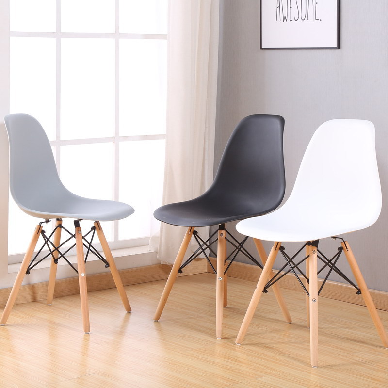 Ghế nhựa chân gỗ eames Ghế nhựa chân gỗ eames