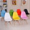 Ghế nhựa chân gỗ eamesGhế nhựa chân gỗ eames