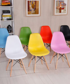 Ghế nhựa chân gỗ eamesGhế nhựa chân gỗ eames