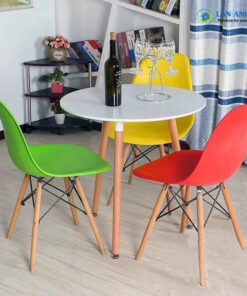 Bộ Bàn Ghế Cafe Tròn 3 Ghế Eames BBA12
