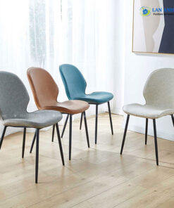 Ghế ăn bọc da chân sắt cao cấp Nhập Khẩu Nordic LA-GY01
