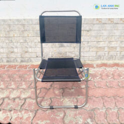 Ghế xếp inox cafe câu cá mini lưng thấp vải lưới