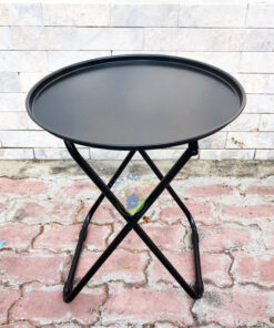 Bàn Cafe Sắt Tròn Mini Xếp Gọn Ngoài Trời BXGR03