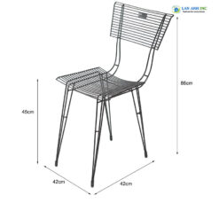 Ghế Sắt Cafe Ngoài Trời Sắt Sơn Tĩnh Điện Đẹp Kite 02