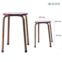 Ghế Đôn Mini Gỗ Chân Sắt Sơn Tĩnh Điện LSP01