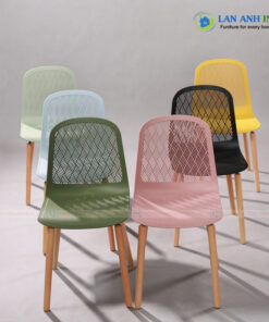 Ghế Nhựa Chân Gỗ Tự Nhiên 3003C