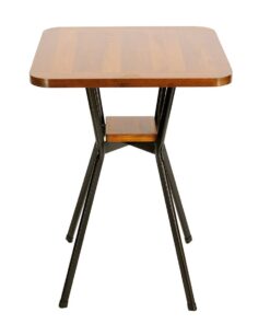 Bàn cafe gỗ vuông ngoài trời chân sắt cao Fansipan Moon 02
