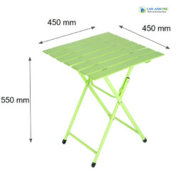 Bàn cafe sắt vuông mini xếp gọn ngoài sơn tĩnh điện LAPX06