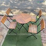 ban tron cafe cao xep gon go chan sat LAPX05 13
