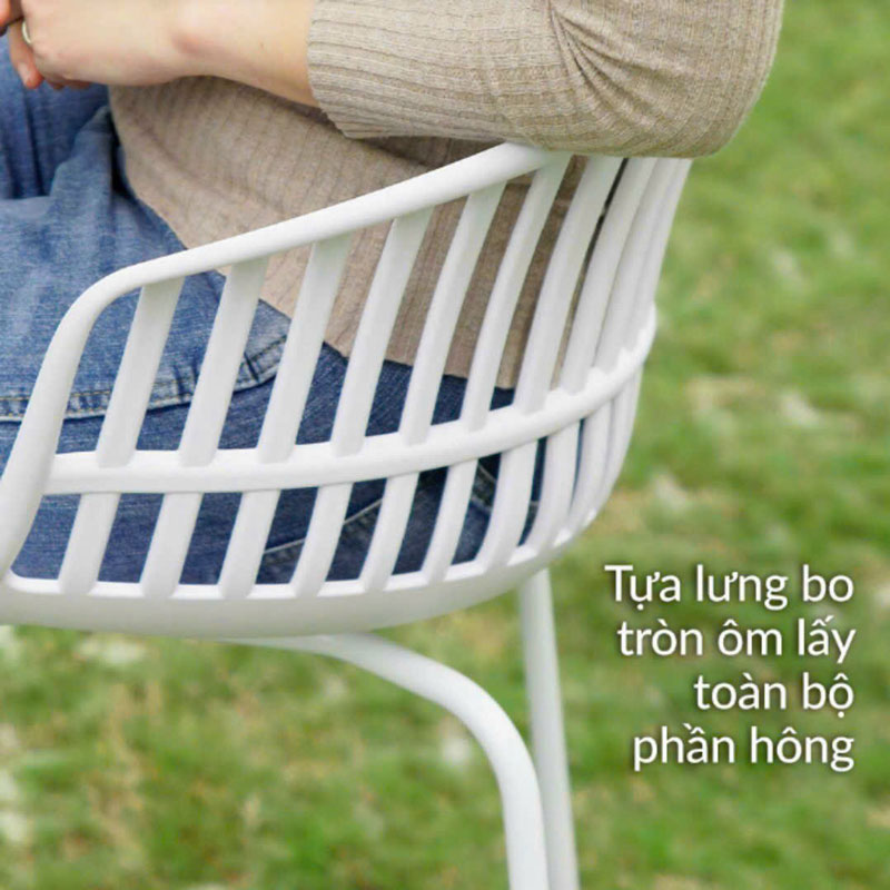 Ghế quầy bar mặt nhựa chân sắt cao bền đẹp LAD2031A có kết cấu vững chắc mang lại sự thoải mái cho người sử dụng