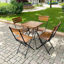 Bộ bàn ghế cafe ngoài trời 4 ghế gấp gọn đẹp BBCF24