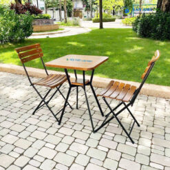 Bộ bàn ghế cafe ngoài trời Fansipan 2 ghế patio02 1 bàn moon04
