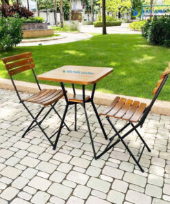 Bộ bàn ghế cafe ngoài trời Fansipan 2 ghế patio02 1 bàn moon04