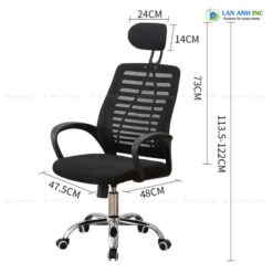 Ghế xoay văn phòng có tựa đầu lưng lưới LAVP3001