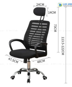 Ghế xoay văn phòng có tựa đầu lưng lưới LAVP3001