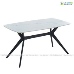 Bàn Ăn Mặt Đá Chân Sắt Cao Cấp LAB2326