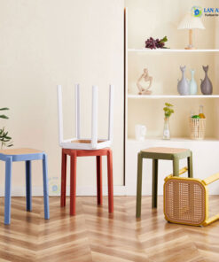Ghế đôn nhựa đúc mặt vuông giá rẻ LAD3031