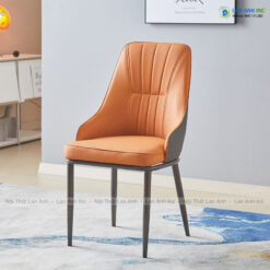 Ghế ăn bọc da chân sắt Misy LA72