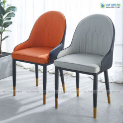 Ghế ăn bọc da chân sắt cao cấp Monet LA28B