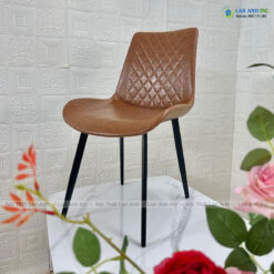 Ghế ăn bọc da chân sắt Nelson trám LA30C
