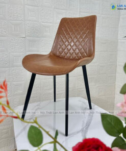Ghế ăn bọc da chân sắt Nelson trám LA30C