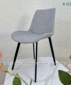 Ghế ăn bọc da chân sắt Nelson trơn LA30A