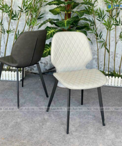 Ghế ăn bọc da chân sắt cao cấp Nordic trám LA30D
