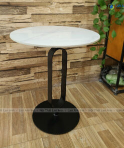 Bàn cafe chân sắt mặt đá SKB01