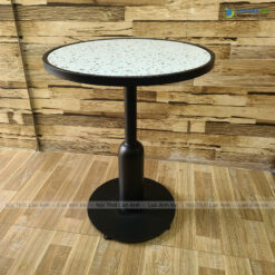 Bàn cafe chân sắt mặt gạch men BSK10