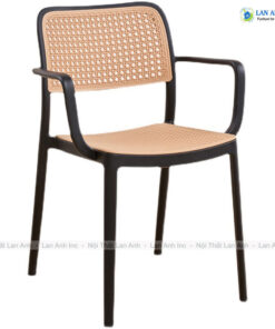 Ghế Nhựa Đúc Có Tay Mặt Giả Đan Mây 3052