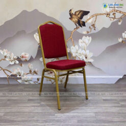 Ghế nhà hàng chân sắt mặt nệm NHSK04