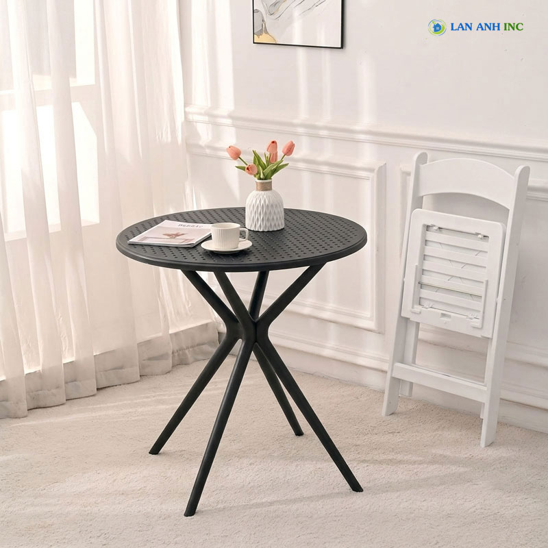 Bàn cafe nhựa đúc cao cấp hiện đại đẹp.