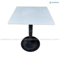 Bàn Cafe Vuông Mặt Gỗ Composite Chân Gang Đúc LAST253