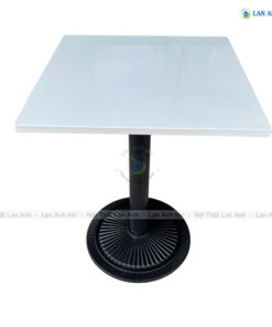 Bàn Cafe Vuông Mặt Gỗ Composite Chân Gang Đúc LAST253