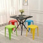 Bộ Bàn Ghế Cafe Vuông 4 Ghế Đông Nhựa BBCF54