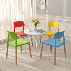 Bộ Bàn Ghế Cafe Nhựa Tròn 4 Ghế 3022 1 Bàn 3025