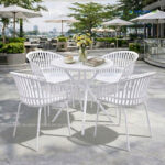 Bộ Bàn Ghế Cafe Nhựa Tròn 4 Ghế Nhựa Chân Sắt BBCF80 bo ban ghe cafe nhua tron 4 ghe dep BBCF205 7