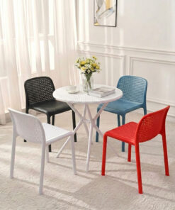Bộ Bàn Ghế Cafe Nhựa Tròn 4 Ghế 3029T 1 Bàn 3025