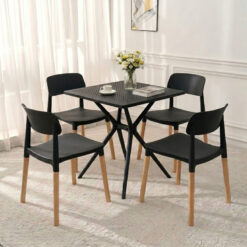 Bộ Bàn Ghế Cafe Nhựa Vuông 4 Ghế 3022 1 Bàn 3024