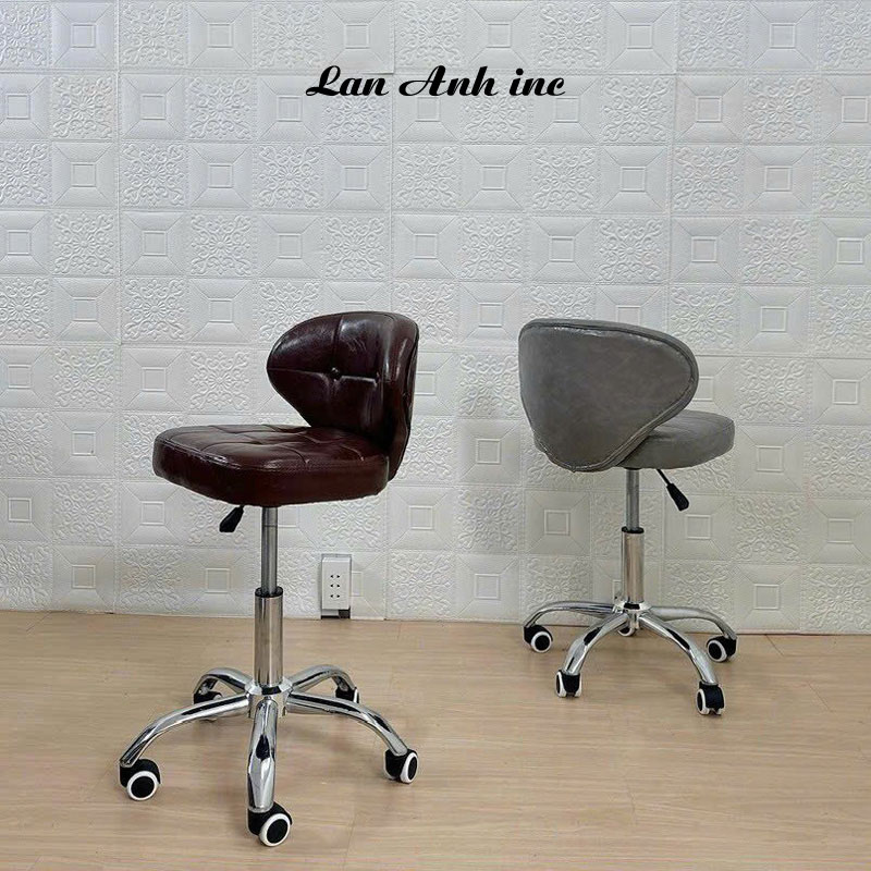 Ghế bọc da chân sắt xoay đẹp hiện đại GCX03 có chiều cao mặt ngồi nâng hạ 45cm-55cm.