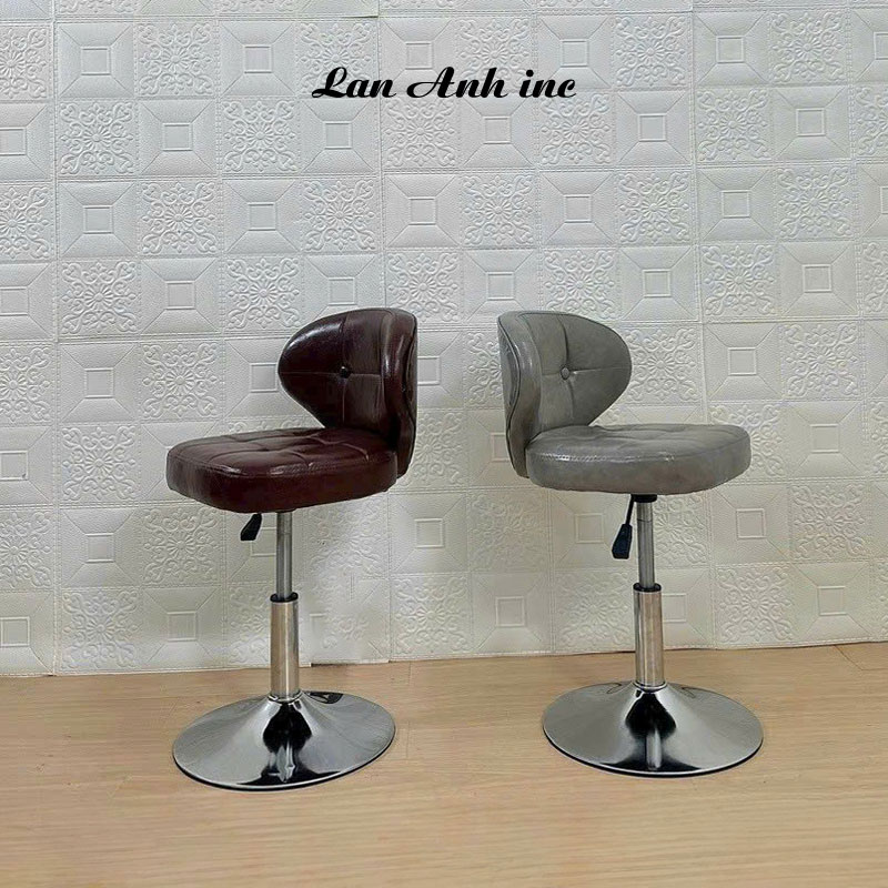 Ghế bọc da chân sắt xoay nâng hạ GCX11 điều chỉnh được chiều cao mặt ngồi 45-55cm.