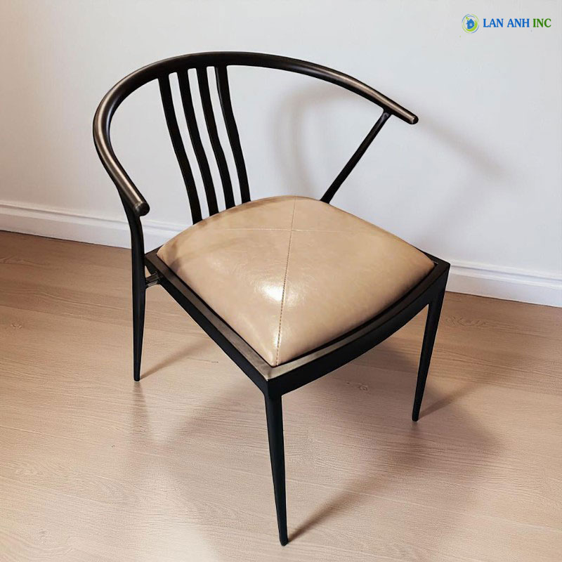 Ghế ăn cafe nhà hàng chân sắt mặt đệm LASK25