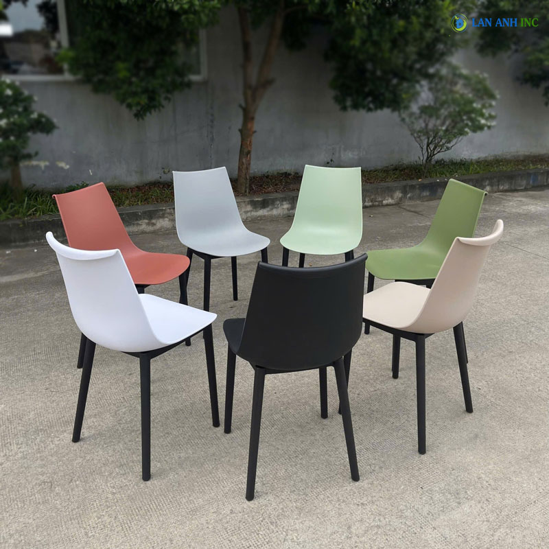 Ghế cafe, ghế ăn nhựa đúc cao cấp LA3000C với màu sắc hiện đại, đường nét tinh tế.