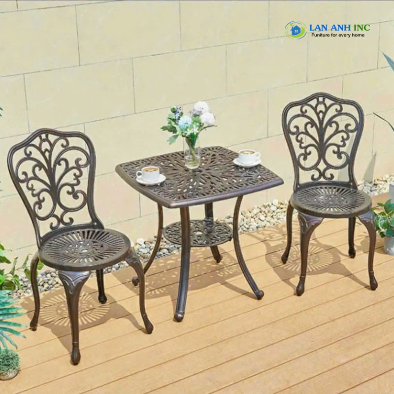 bộ 2 ghế nhôm đúc cafe nhà hàng cao cấp AV1A bộ 2 ghế nhôm đúc cafe nhà hàng cao cấp AV1A