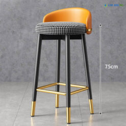 Ghế Bar Chân Sắt Mặt Da LADP33
