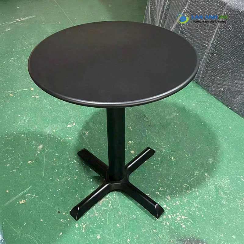 Bàn tròn cafe nhà hàng sắt sơn tĩnh điện màu đen dùng được cho nhiều không gian BV9A Bàn tròn cafe nhà hàng sắt sơn tĩnh điện màu đen dùng được cho nhiều không gian BV9A