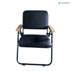 Ghế Xếp Cafe Mini Khung Sắt Mặt Đệm Tay Gỗ GXT251